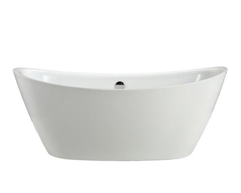 Newport 67" Modern Freestanding White Acrylic Bathtub Furniture MTD Vanities 