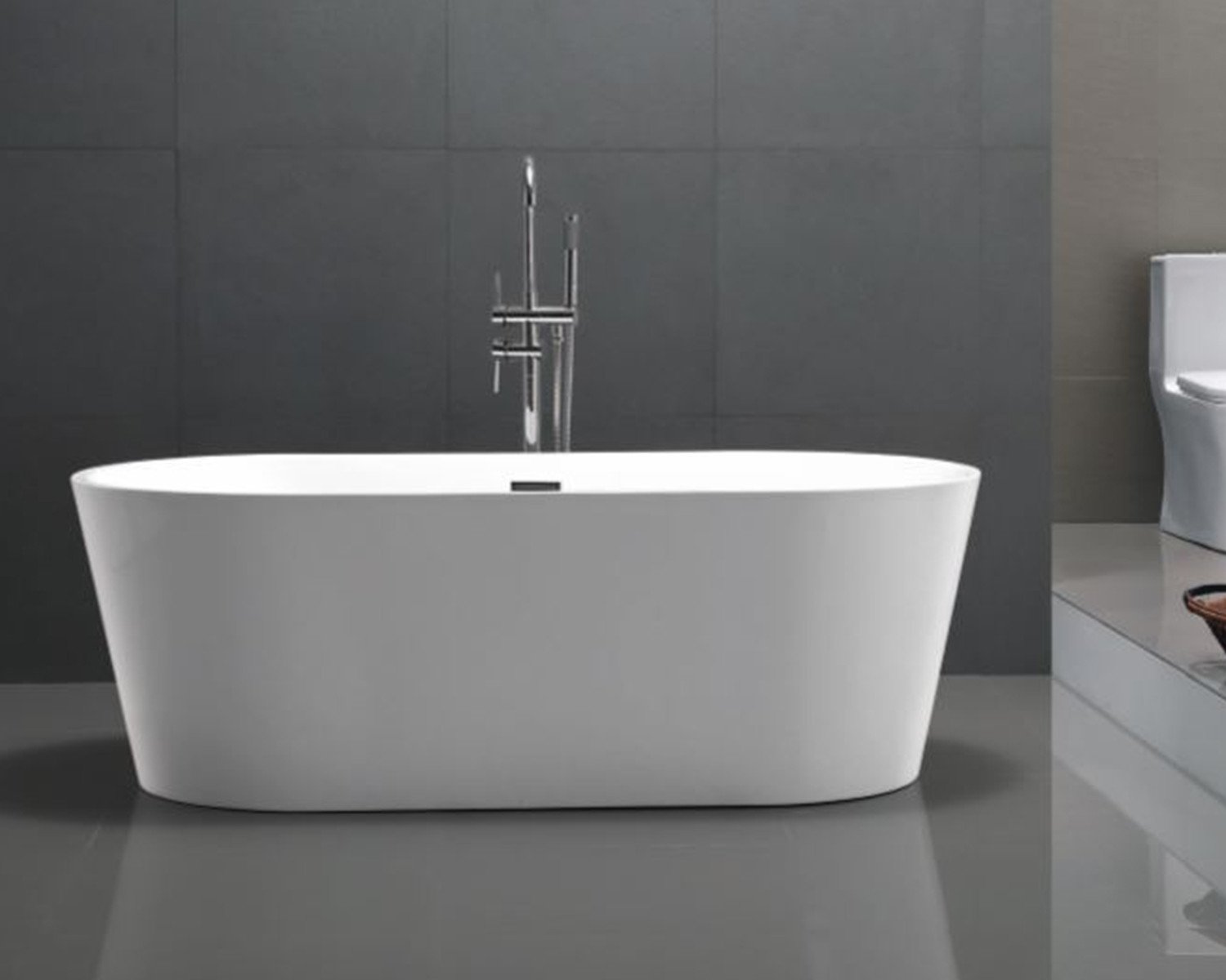 Laguna 60" Freestanding Acrylic Bathtub Furniture MTD Vanities 