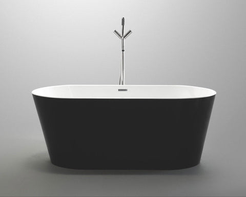 Laguna 60" Freestanding Acrylic Bathtub - Black Furniture MTD Vanities 