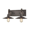 Spindle Wheel 2-Light Vanity Light in Oil Rubbed Bronze Wall Elk Lighting 