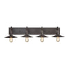 Spindle Wheel 4-Light Vanity Light in Oil Rubbed Bronze Wall Elk Lighting 