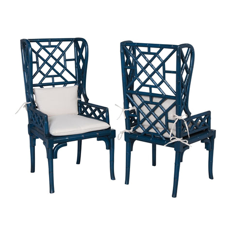 BAMBOO WING BACK CHAIR - Set of 2