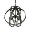 Carter 24"w 8 Light Orb Pendant in Aged Bronze Ceiling Golden Lighting 