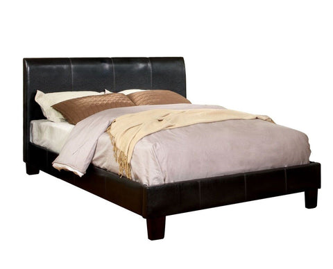 Caris Leatherette Twin Bed Espresso Furniture Enitial Lab 