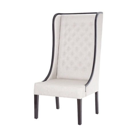 Kinge Chair In Black Stain With Natural Linen FURNITURE Sterling 