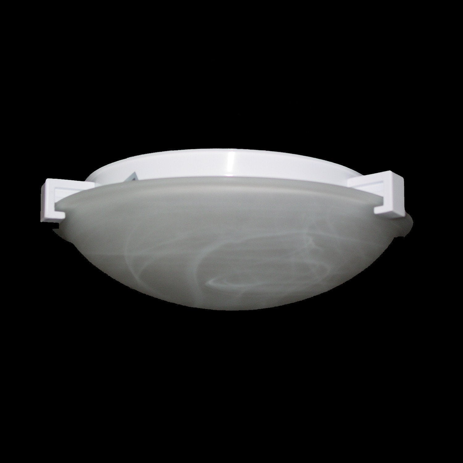 Nuova 12"w Marbled Glass Ceiling Light - White Ceiling PLC Lighting 