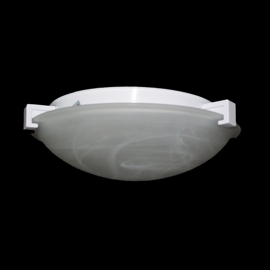 Nuova 16"w Marbled Glass Ceiling Light - Brass Ceiling PLC Lighting 