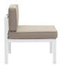 Golden Beach Middle Chair White & Taupe Set of 2 Outdoor Zuo 