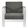 Cosmopolitan Arm Chair Cushion Dark Gray Outdoor Zuo 
