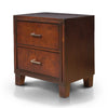 Delore 2-Drawer Nightstand Brown Cherry Furniture Enitial Lab 