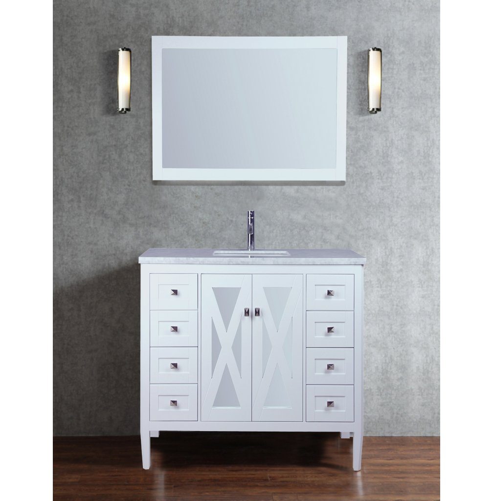 Reflection 48" Single Sink Bathroom Vanity Set - White Furniture MTD Vanities 