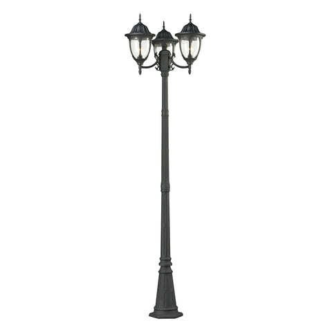 Central Square 3-Light Post Mount Lantern in Charcoal Outdoor Lighting Thomas Lighting 