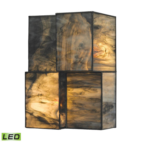 Cubist 2 Light LED Wall Sconce In Brushed Nickel Wall Sconce Elk Lighting 