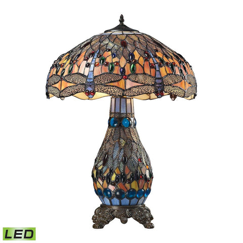 Dragonfly 3 Light LED Table Lamp In Dark Bronze Lamps Dimond Lighting 