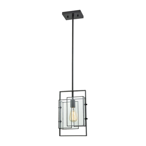 Stratus Pendant In Oil Rubbed Bronze With Clear Glass Ceiling Elk Lighting 