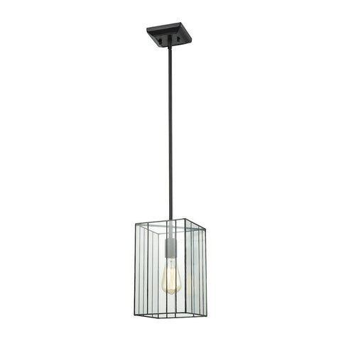 Lucian Pendant In Oil Rubbed Bronze With Clear Glass Ceiling Elk Lighting 