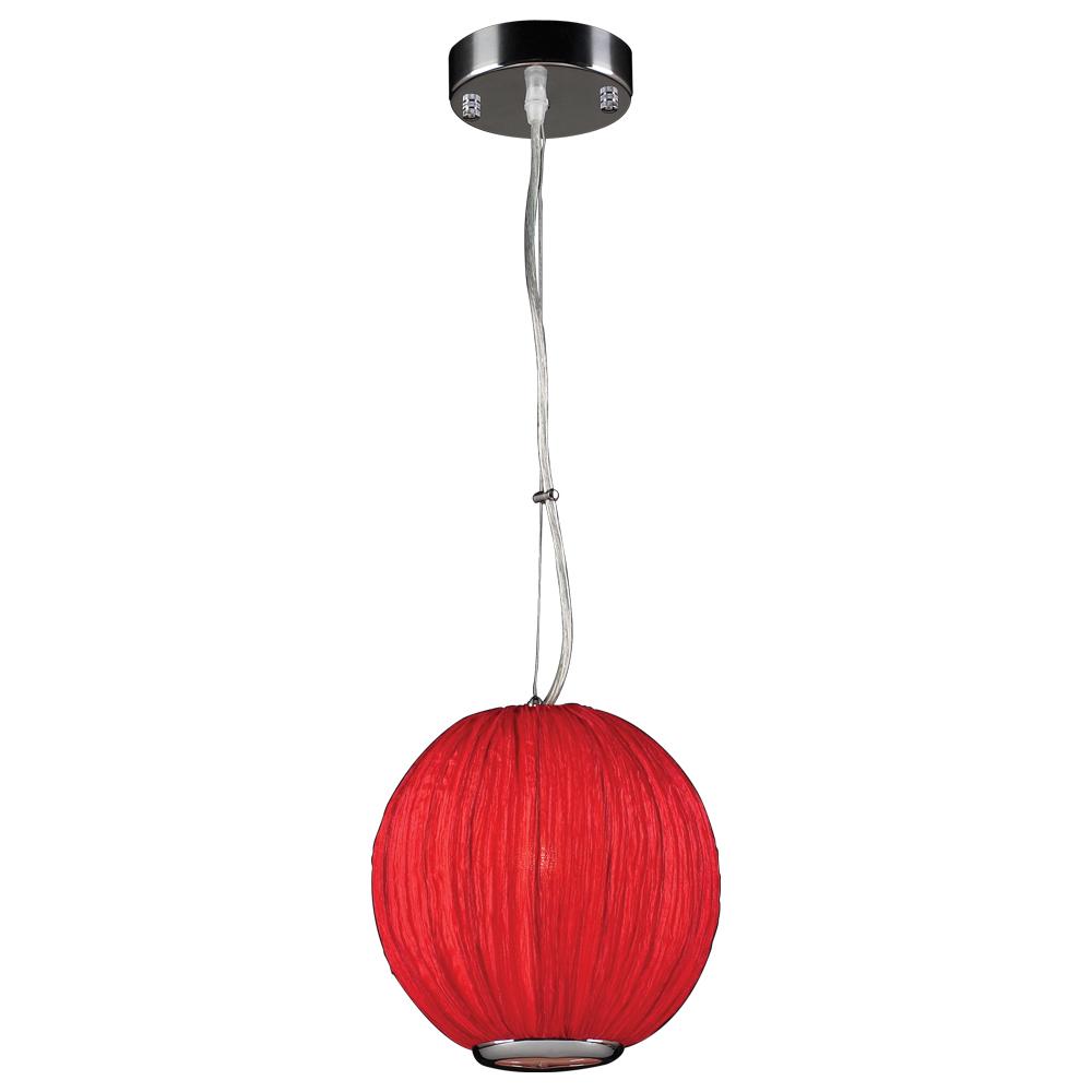 Sidney 8"w Mini Pendant - Red Ceiling PLC Lighting 