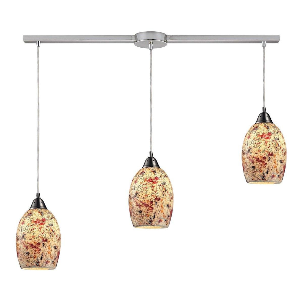 Avalon 3 Light Pendant In Satin Nickel Ceiling Elk Lighting 