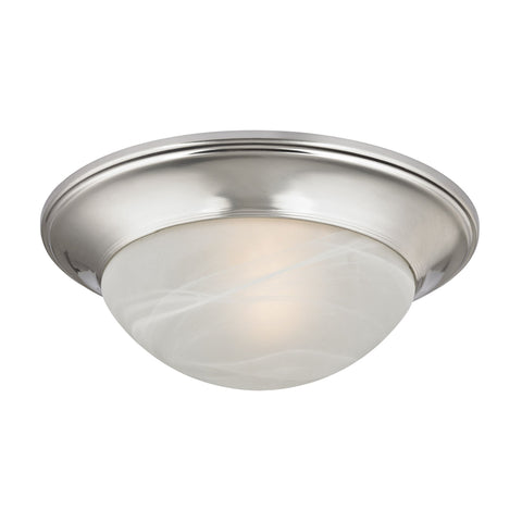 Brushed Nickel 12"w Contemporary Flush Mount Ceiling Fixture Ceiling Thomas Lighting 