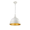 Bartlett Large Pendant in French White Ceiling Golden Lighting 