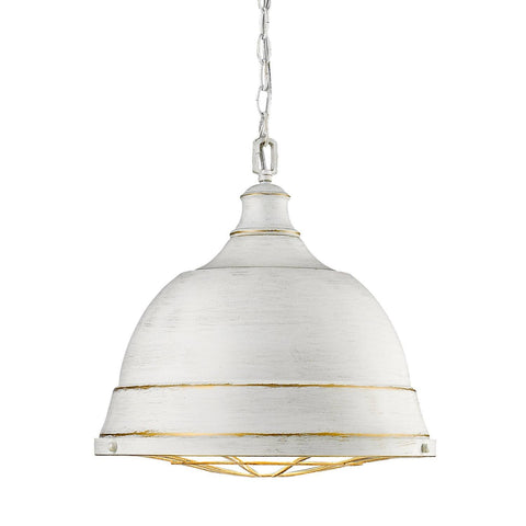 Bartlett Large Pendant in French White Ceiling Golden Lighting 