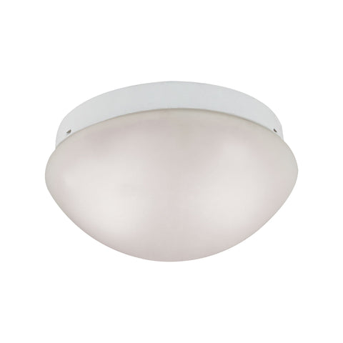 10"w Mushroom Flush Mount in White Ceiling Thomas Lighting 
