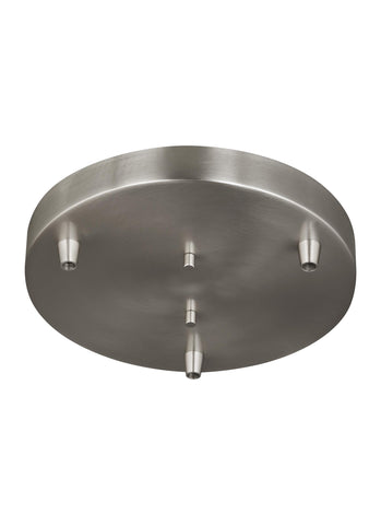 Towner Three Light Cluster Canopy - Brushed Nickel Ceiling Sea Gull Lighting 