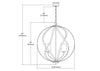 Daisy 6-Light Chandelier in Midnight Bronze with Clear Glass