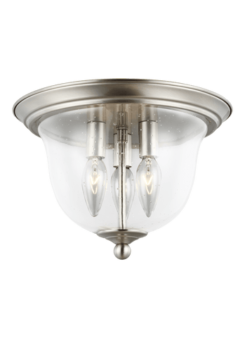 Belton Three Light Ceiling Flush Mount - Brushed Nickel CEILING Sea Gull Lighting 