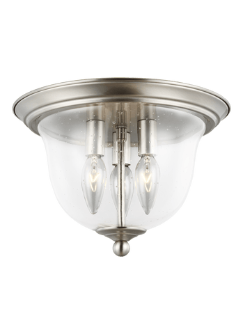 Belton Three Light Ceiling LED Flush Mount - Brushed Nickel Ceiling Sea Gull Lighting 