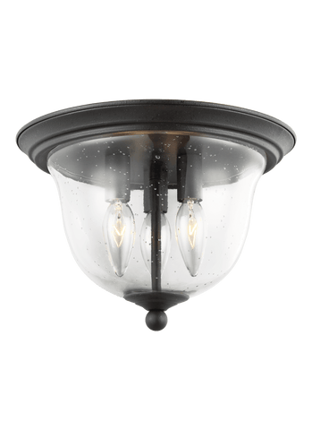 Morill Three Light Ceiling LED Flush Mount - Blacksmith Ceiling Sea Gull Lighting 