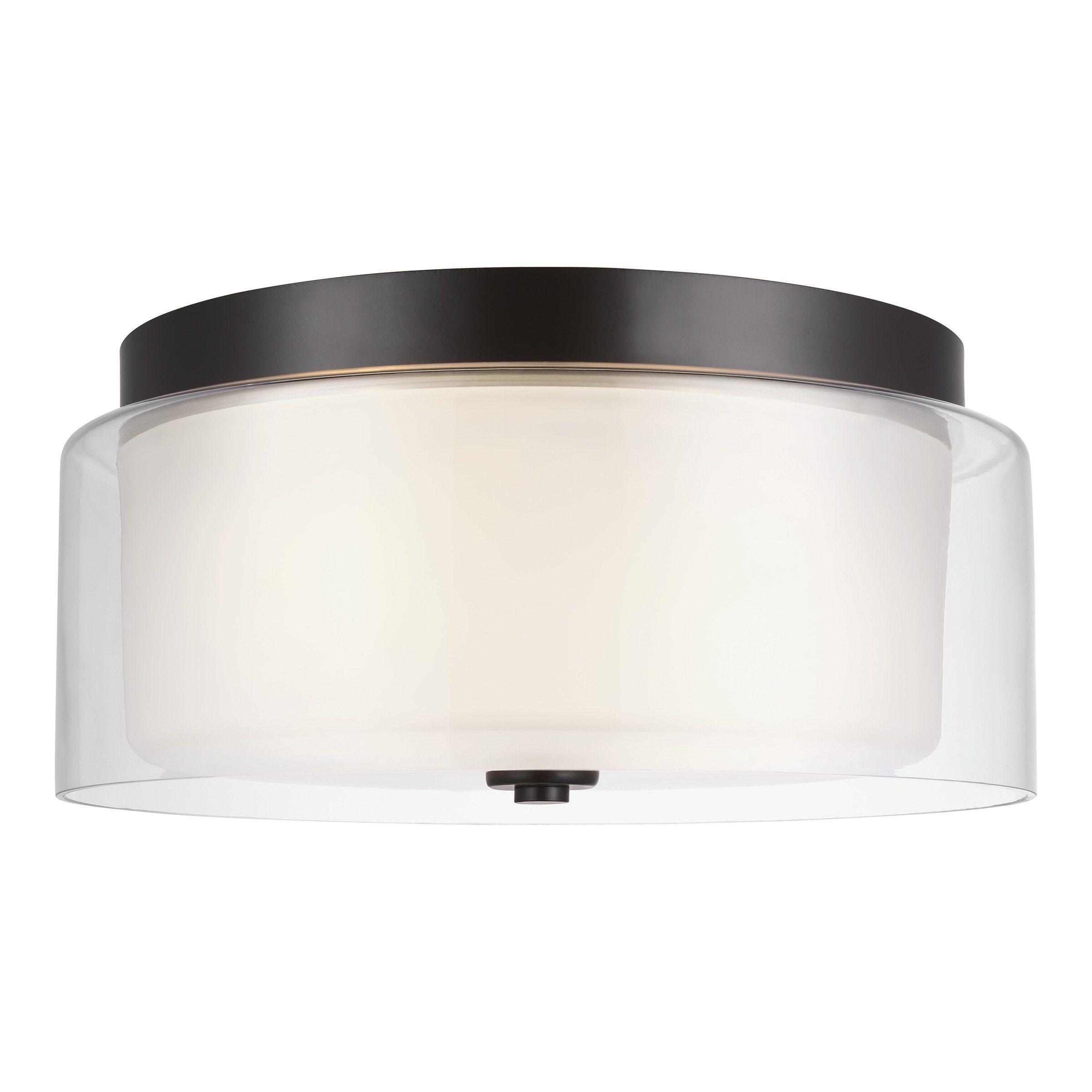 Elmwood Park Two Light Ceiling Flush Mount - Heirloom Bronze Ceiling Sea Gull Lighting 