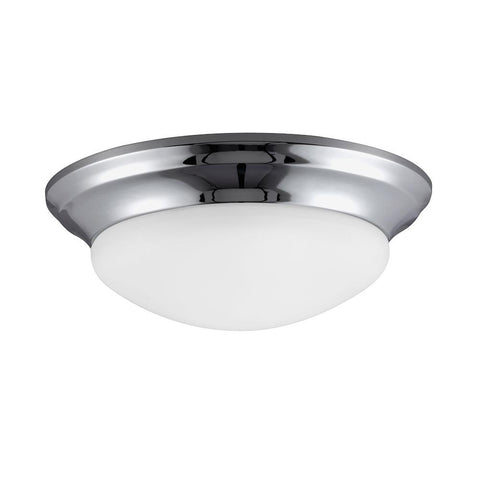 Nash One Light Ceiling Flush Mount - Chrome Ceiling Sea Gull Lighting 