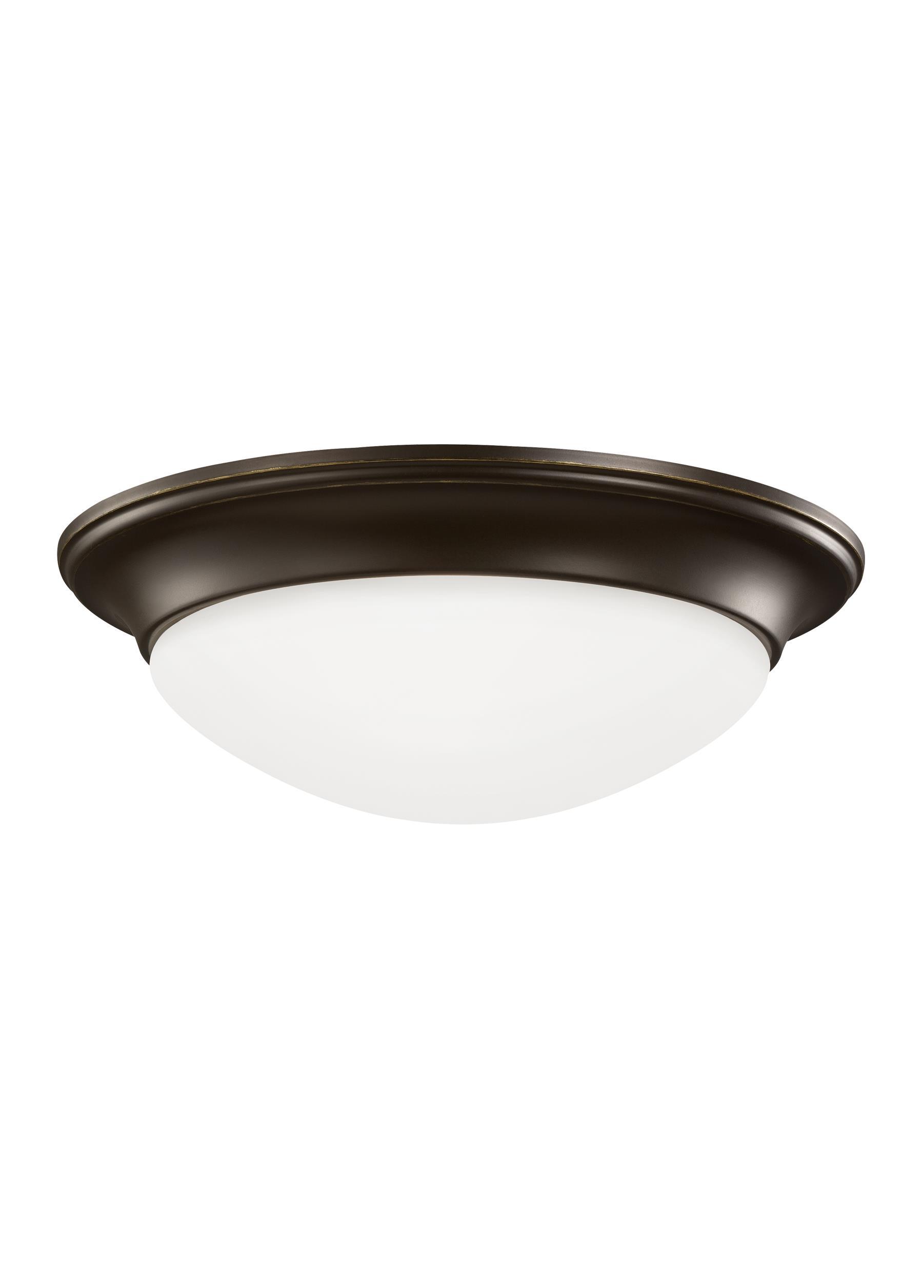 Nash One Light Ceiling Flush Mount - Heirloom Bronze Ceiling Sea Gull Lighting 