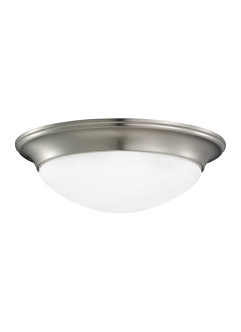 Nash One Light Ceiling Flush Mount - Brushed Nickel CEILING Sea Gull Lighting 