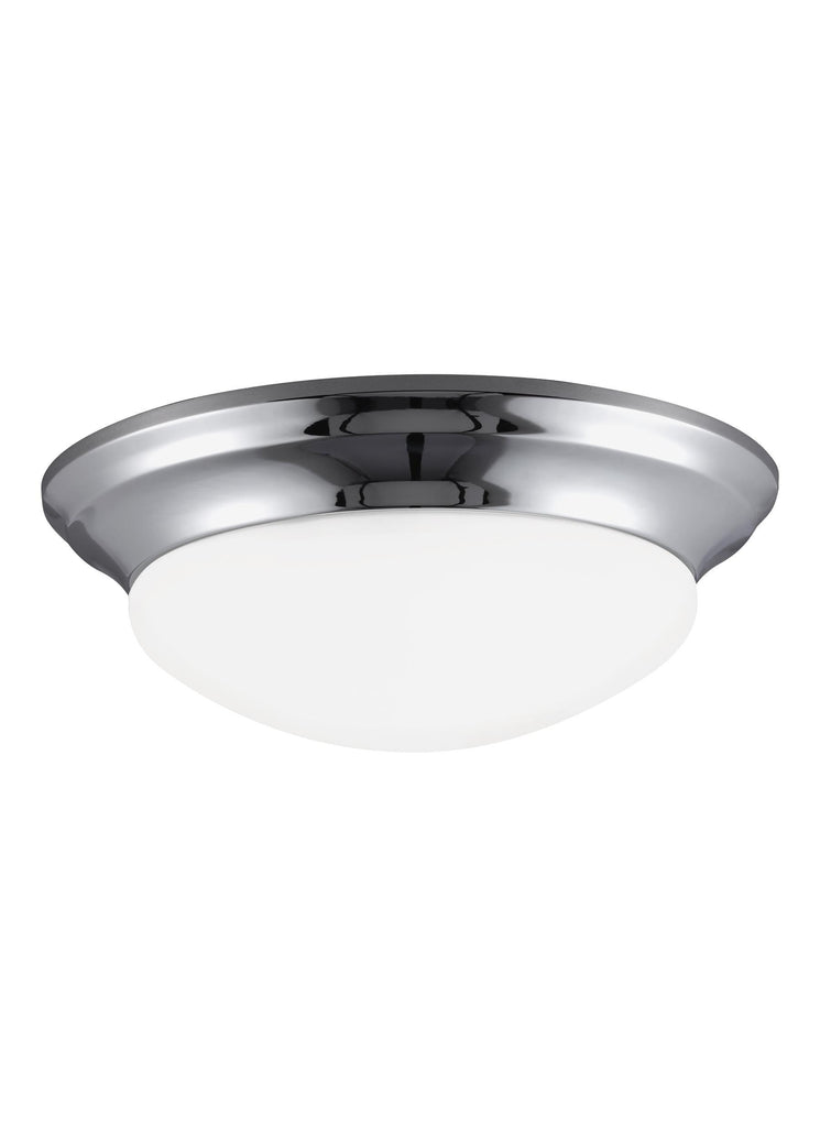 Nash Small LED Ceiling Flush Mount - Chrome Ceiling Sea Gull Lighting 