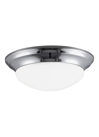 Nash Small LED Ceiling Flush Mount - Chrome Ceiling Sea Gull Lighting 