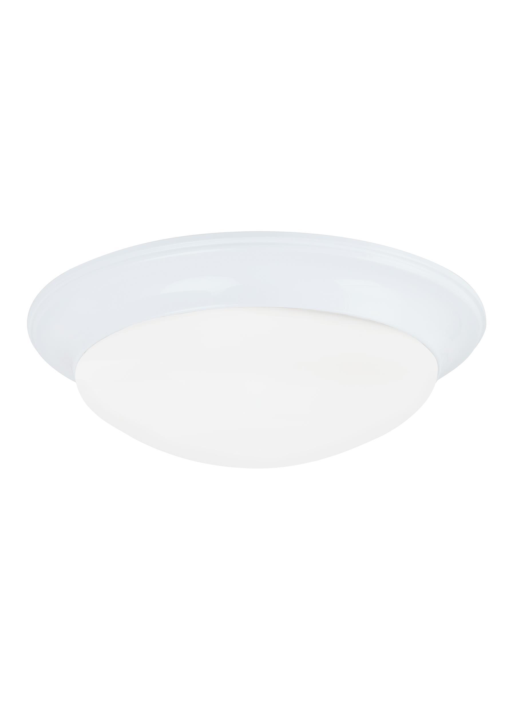 Nash Small LED Ceiling Flush Mount - White CEILING Sea Gull Lighting 