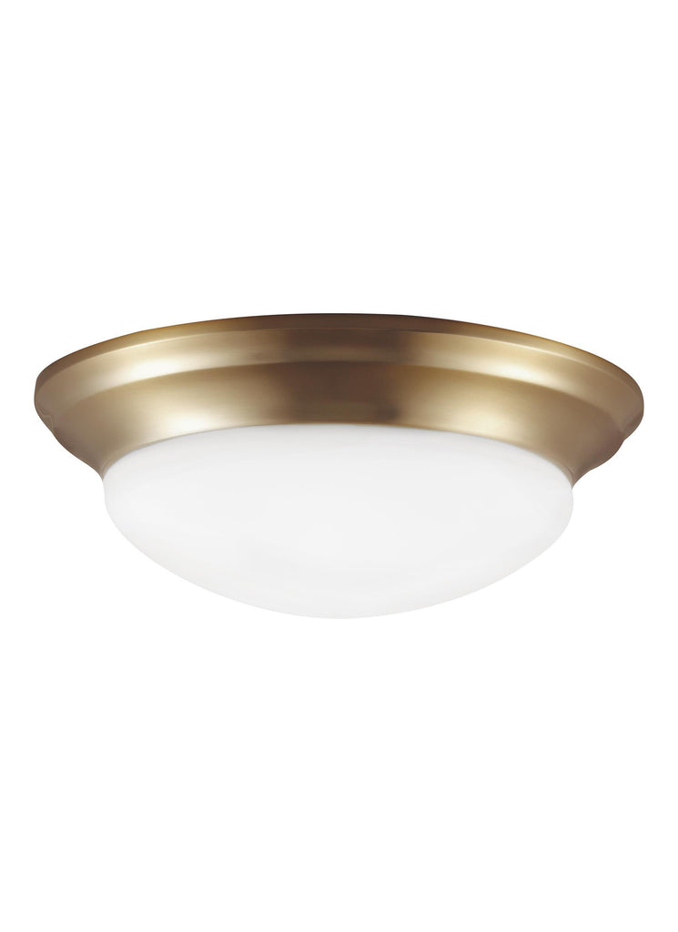 Nash Small LED Ceiling Flush Mount - Satin Bronze Ceiling Sea Gull Lighting 