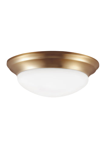 Nash One Light Ceiling LED Flush Mount - Satin Bronze Ceiling Sea Gull Lighting 