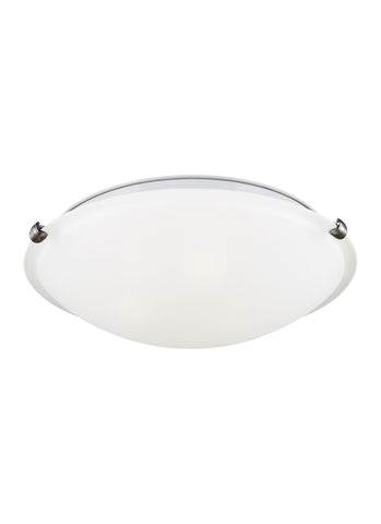 Three Light Ceiling Flush Mount - Brushed Nickel CEILING Sea Gull Lighting 