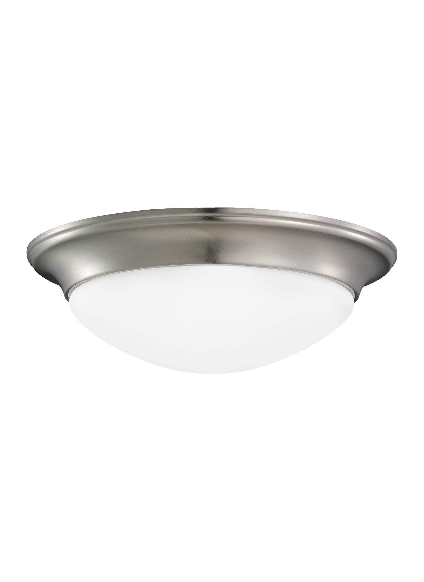 Nash Three Light Ceiling Flush Mount - Brushed Nickel Ceiling Sea Gull Lighting 