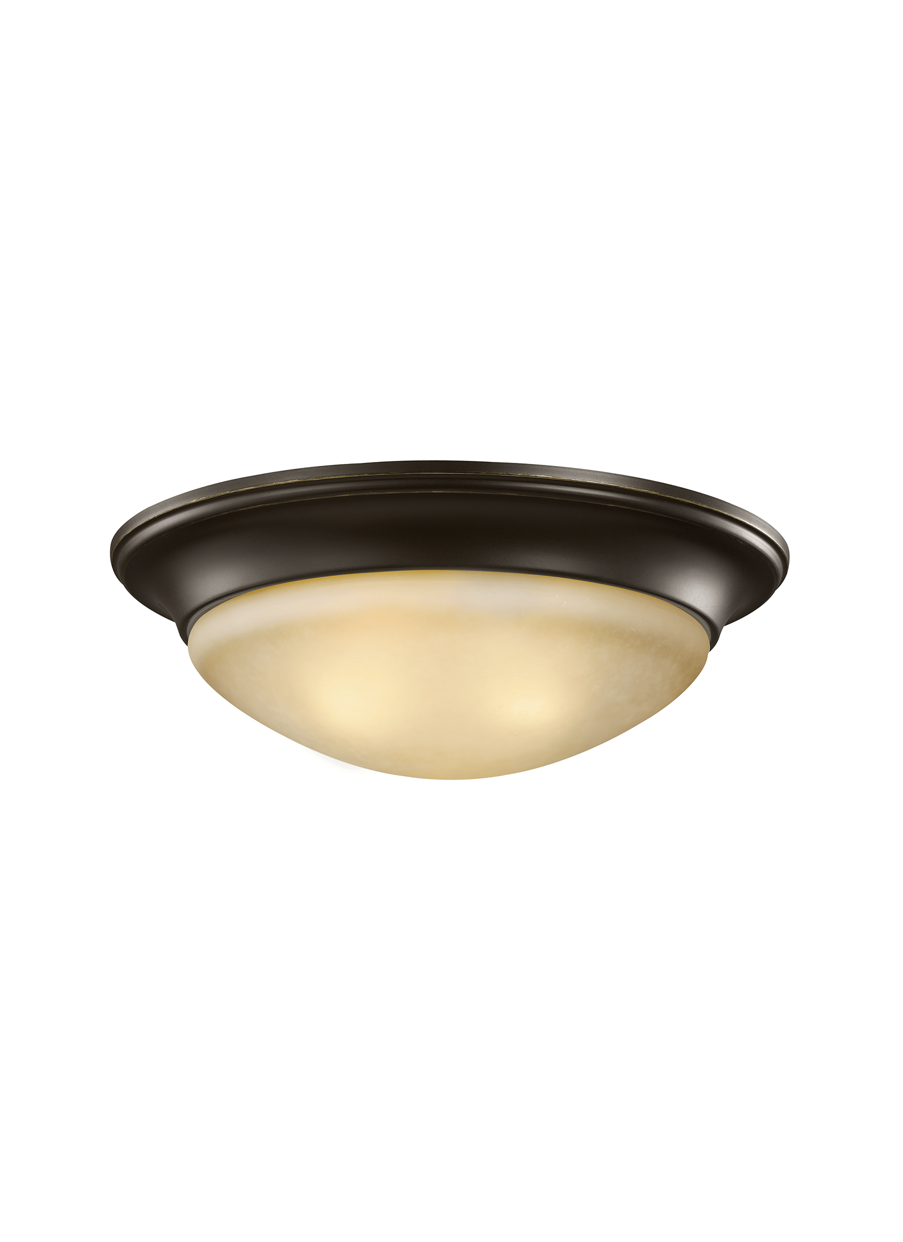 Nash Three Light Ceiling Flush Mount - Heirloom Bronze Ceiling Sea Gull Lighting 