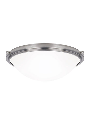 Winnetka Three Light Ceiling Flush Mount - Brushed Nickel Ceiling Sea Gull Lighting 