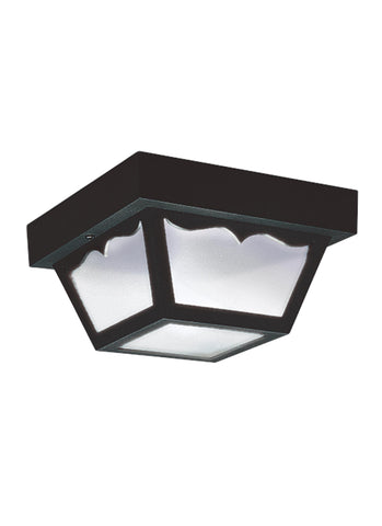 Two Light Outdoor Ceiling LED Flush Mount - Clear Outdoor Sea Gull Lighting 