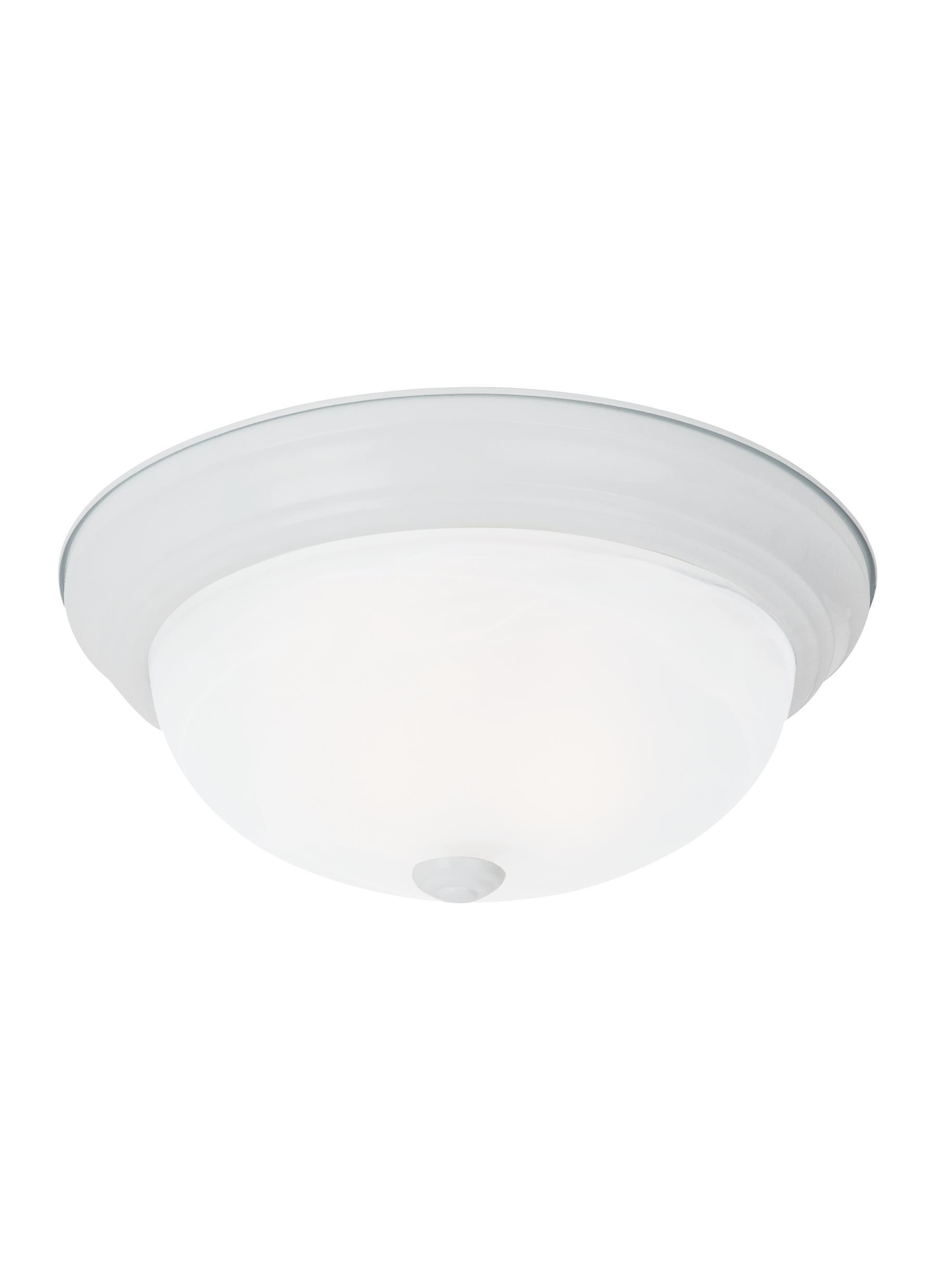 Windgate Two Light Ceiling LED Flush Mount - White Ceiling Sea Gull Lighting 