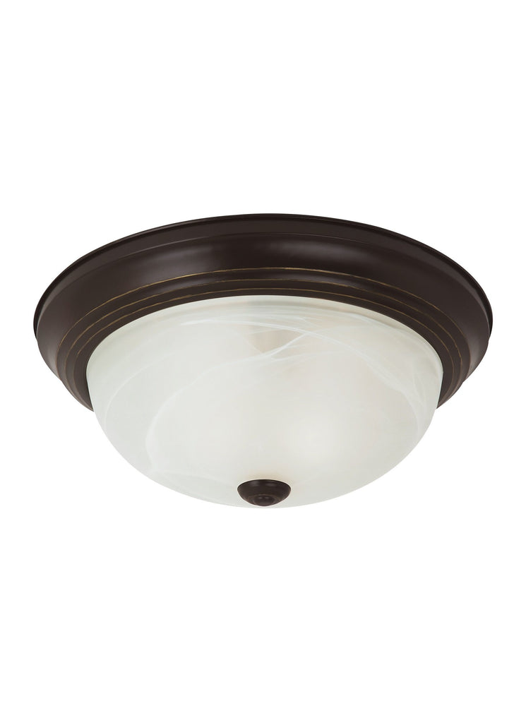 Windgate Three Light Ceiling Flush Mount - Heirloom Bronze Ceiling Sea Gull Lighting 