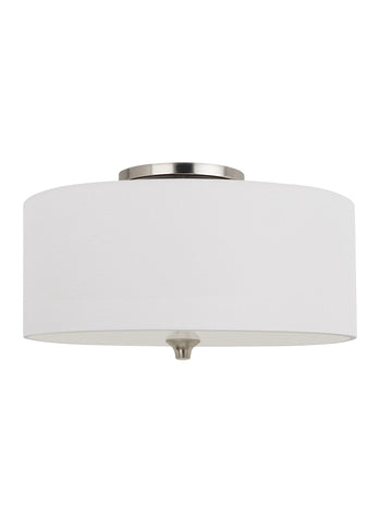 Stirling Two Light Ceiling LED Flush Mount - Brushed Nickel Ceiling Sea Gull Lighting 