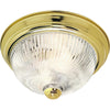 Ceiling Flush Mount Clear Ribbed Swirl Glass - Brass - 3 Size Options Ceiling Nuvo Lighting 13" 