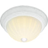 Ceiling Flush Mount Frosted Melon Glass - White - 3 Size Options Ceiling Nuvo Lighting 13" 